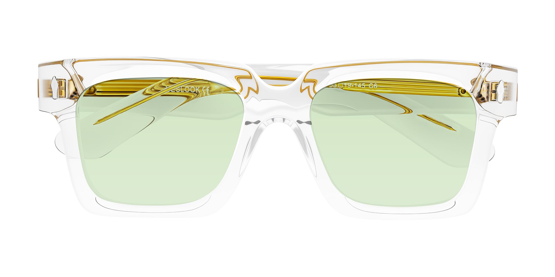 Folded Front of Phamn in Clear with Light Green Tinted Lenses