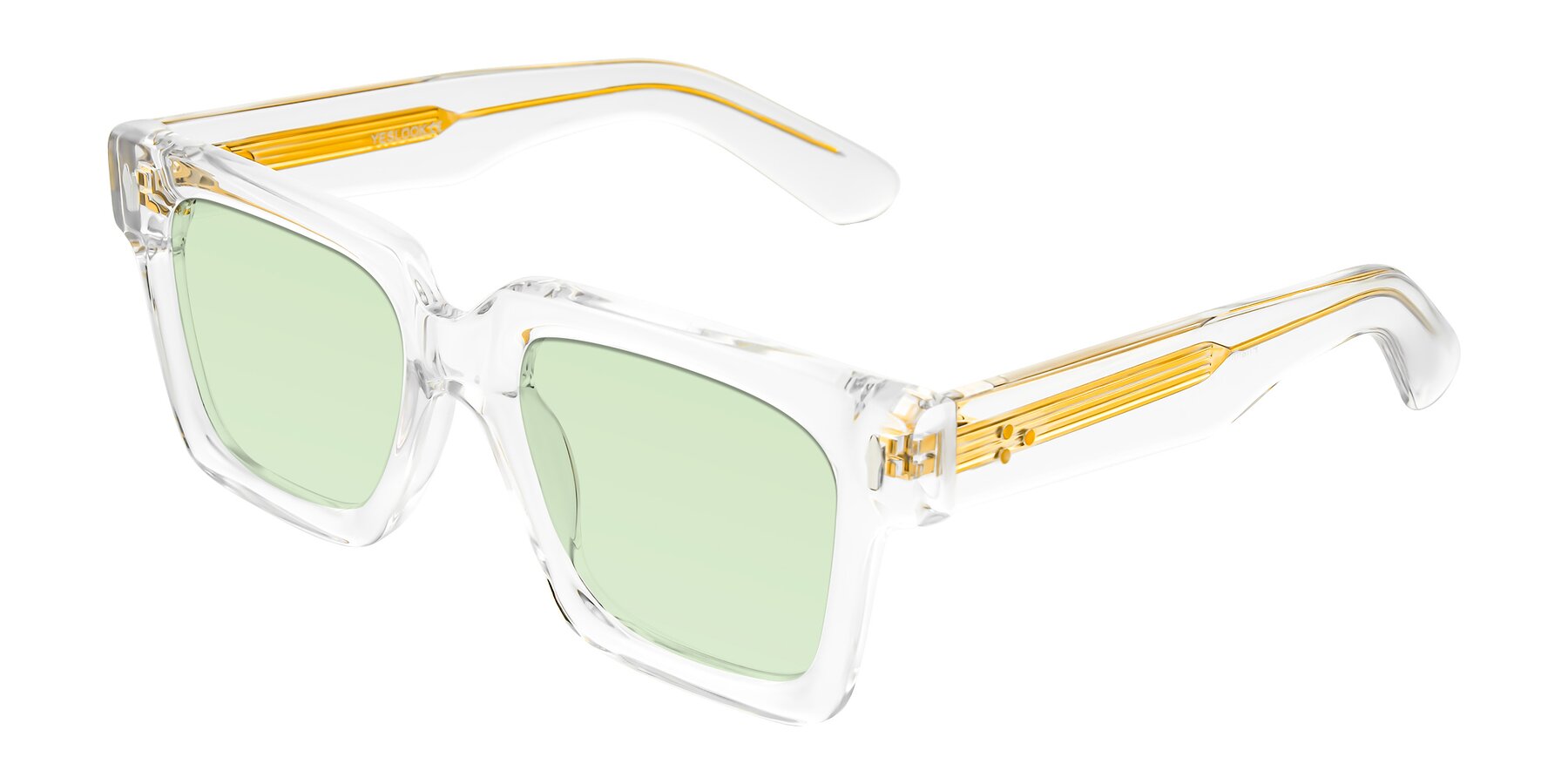 Angle of Phamn in Clear with Light Green Tinted Lenses