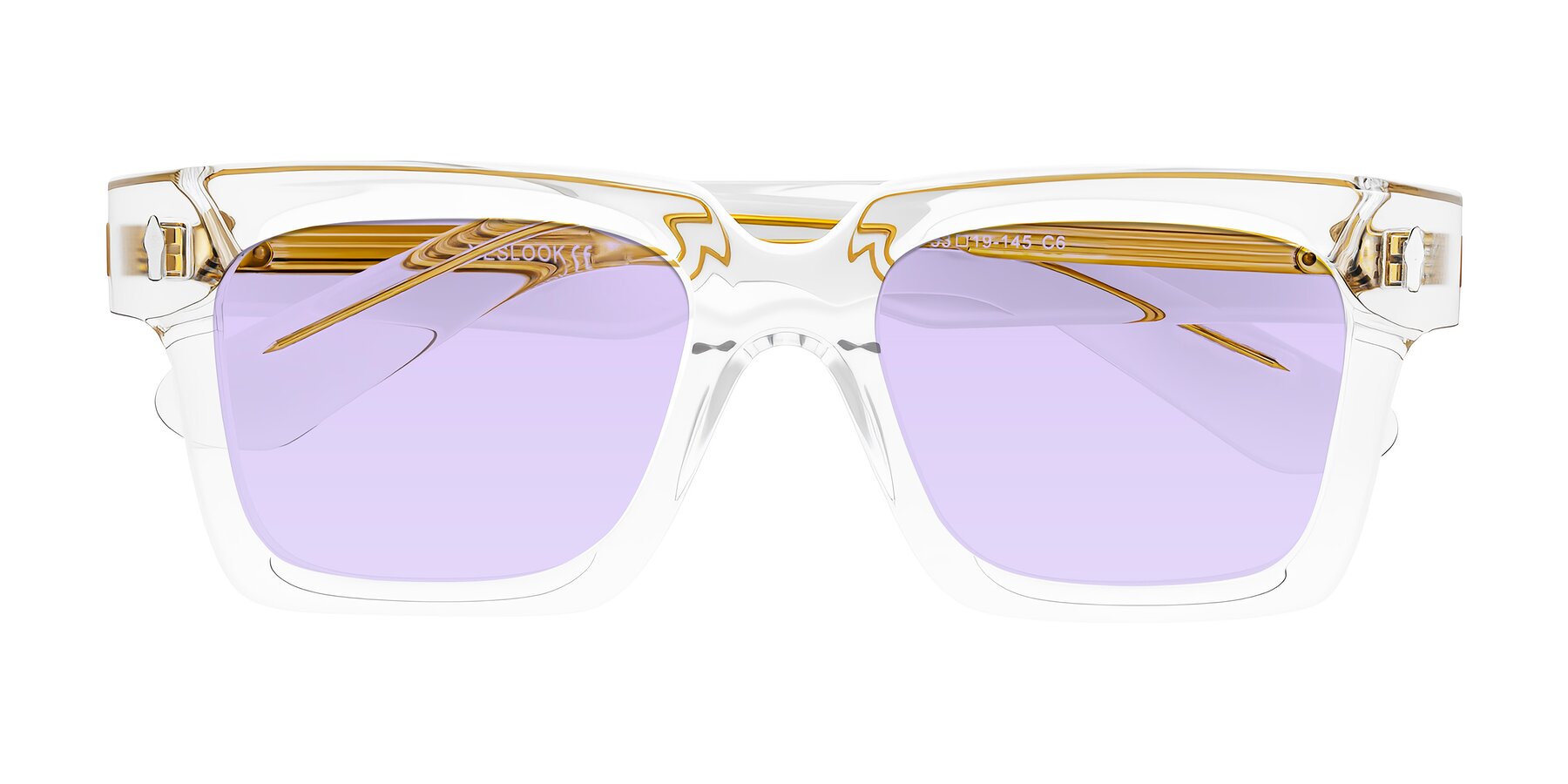 Folded Front of Phamn in Clear with Light Purple Tinted Lenses