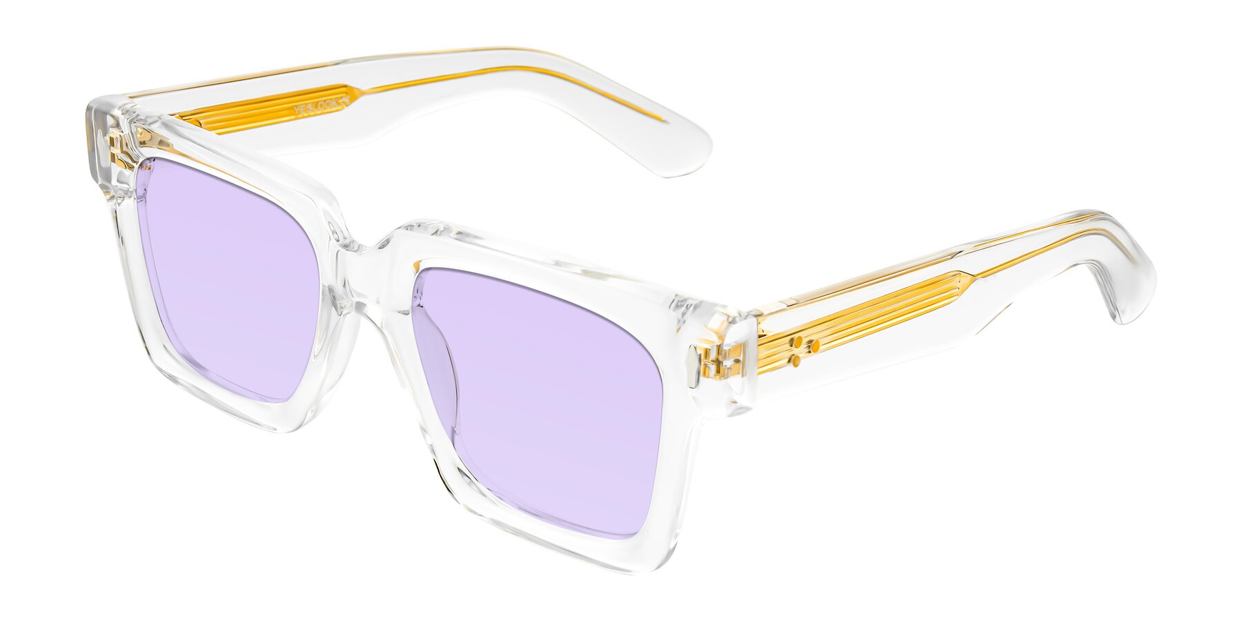 Angle of Phamn in Clear with Light Purple Tinted Lenses