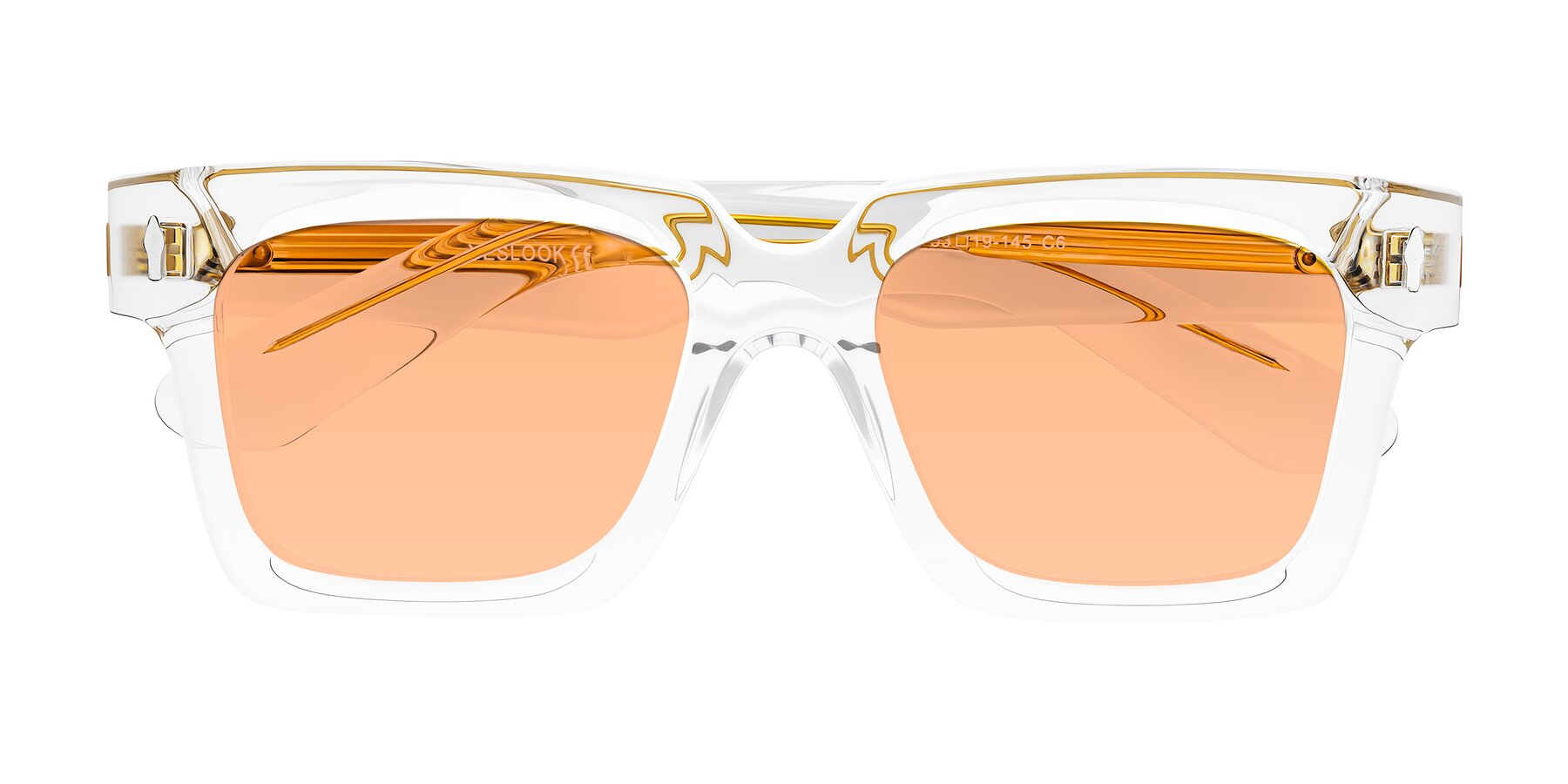 Folded Front of Phamn in Clear with Light Orange Tinted Lenses