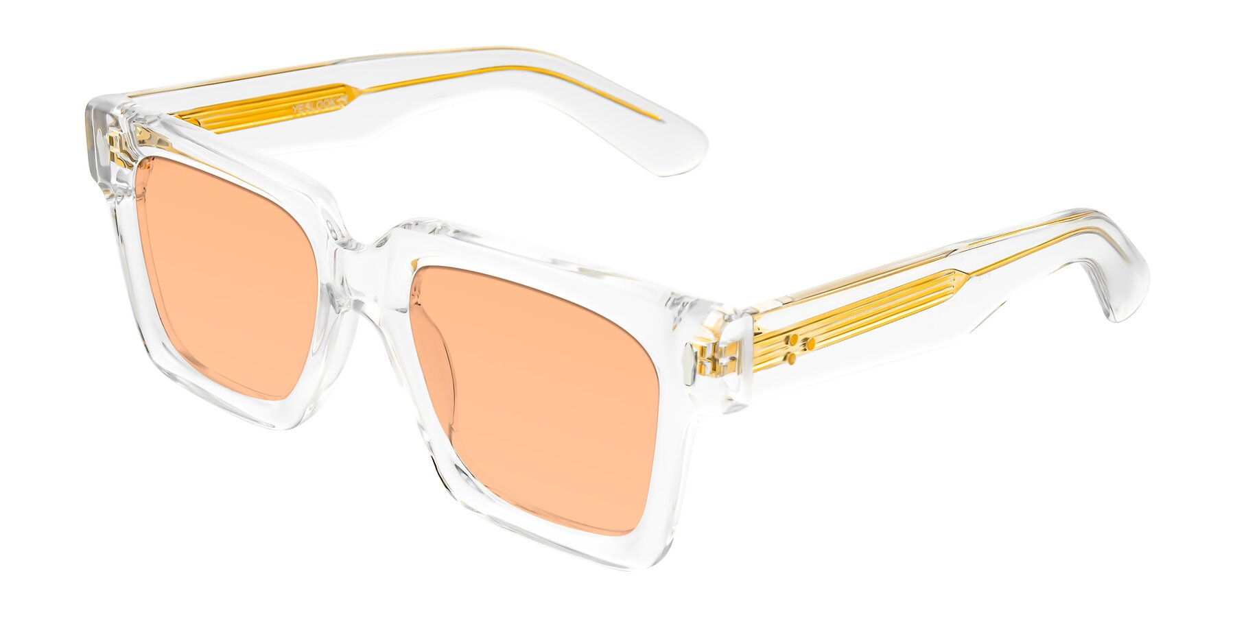 Angle of Phamn in Clear with Light Orange Tinted Lenses
