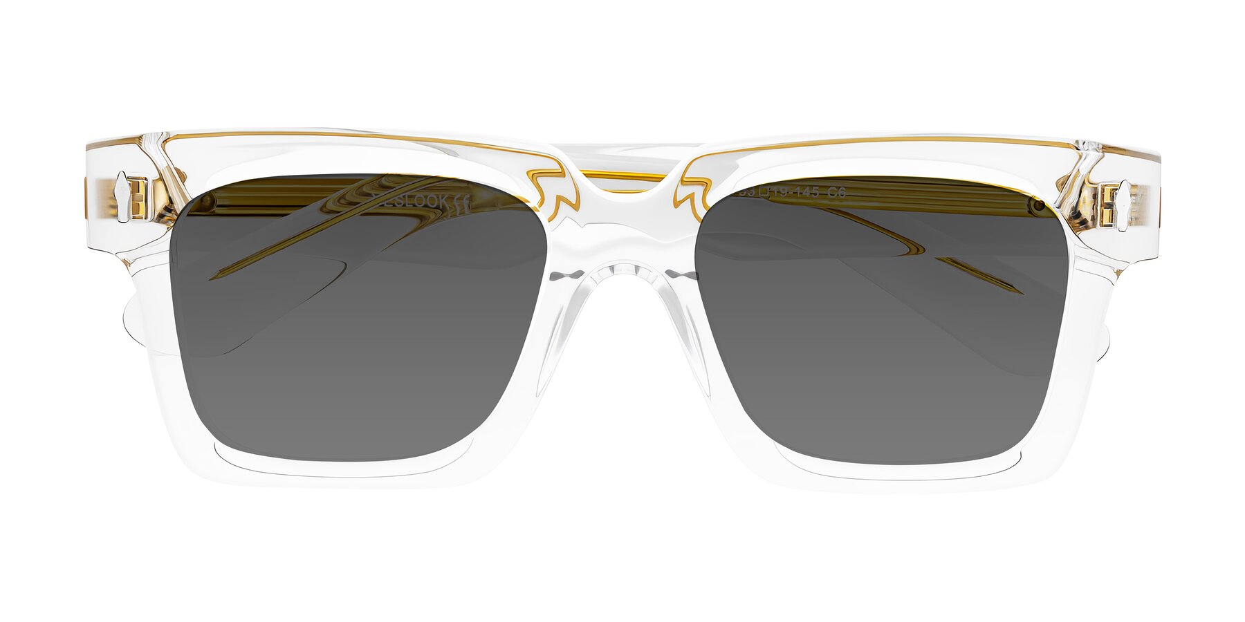 Folded Front of Phamn in Clear with Medium Gray Tinted Lenses