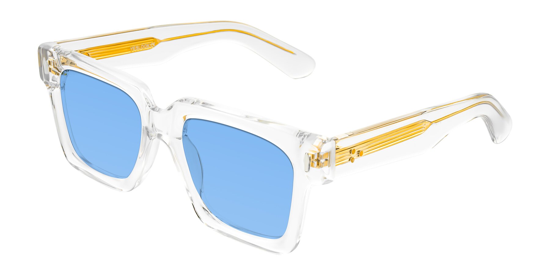 Angle of Phamn in Clear with Medium Blue Tinted Lenses