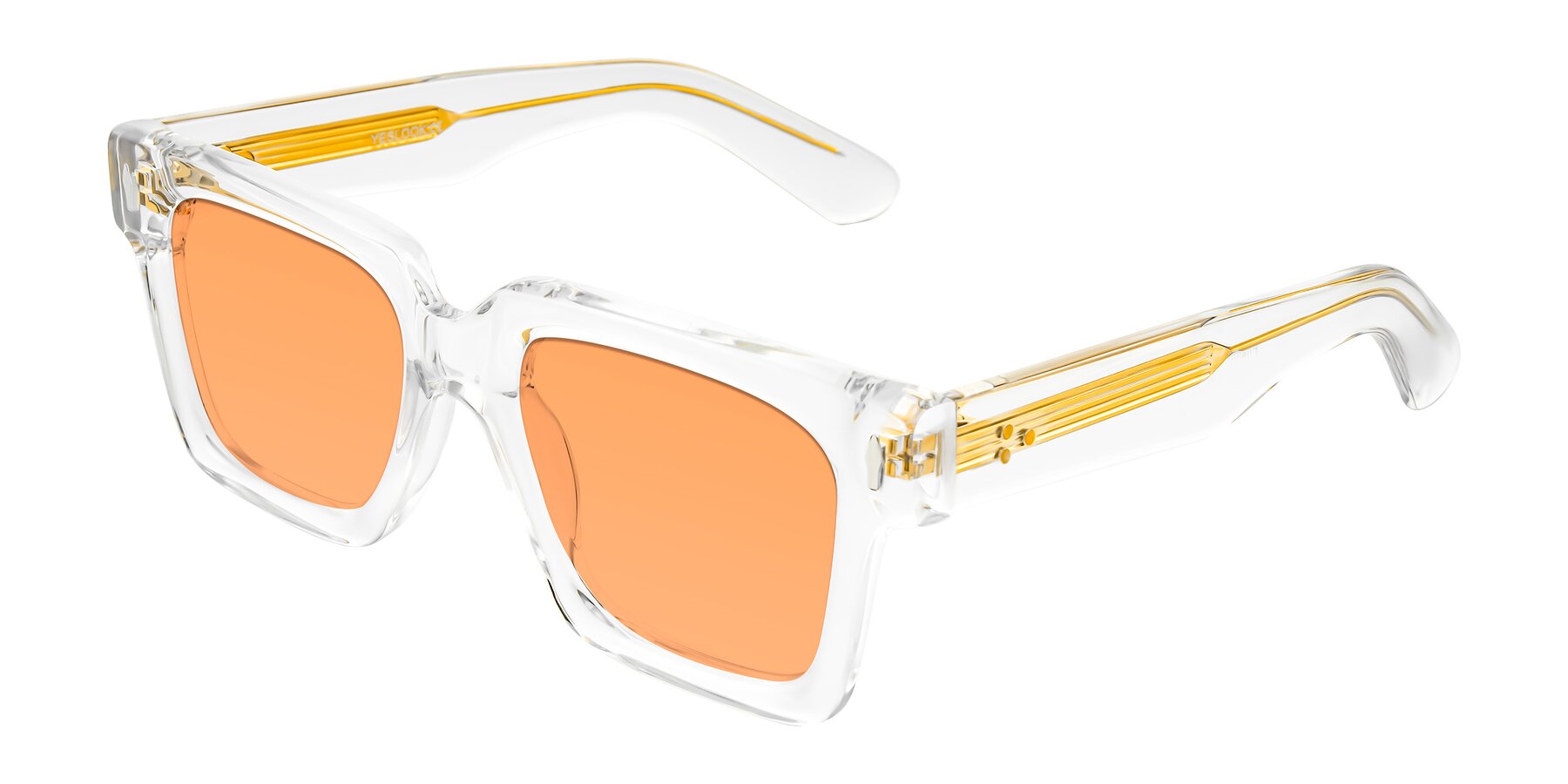 Angle of Phamn in Clear with Medium Orange Tinted Lenses