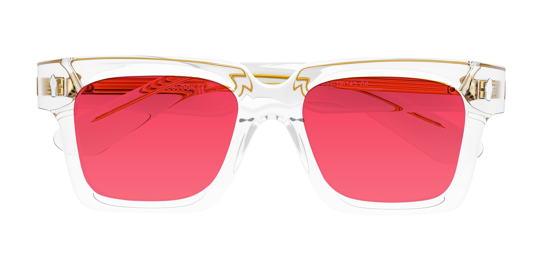 Folded Front of Phamn in Clear with Red Tinted Lenses