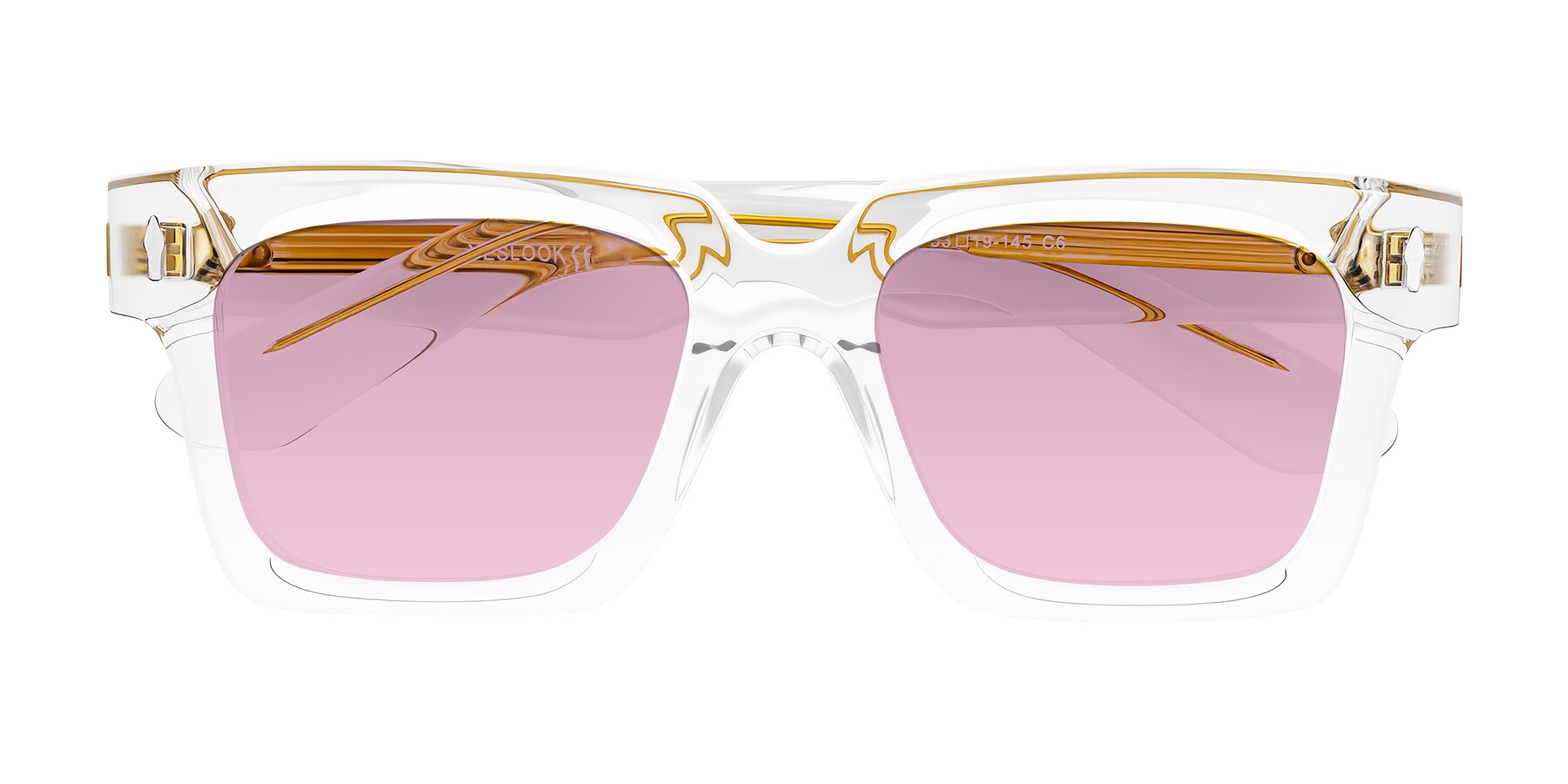 Folded Front of Phamn in Clear with Light Wine Tinted Lenses