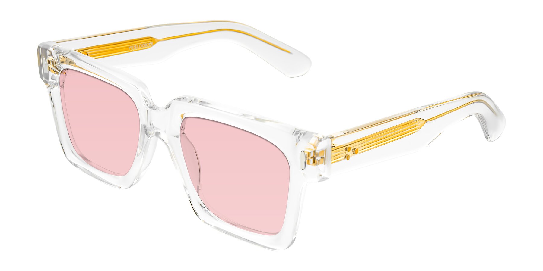 Angle of Phamn in Clear with Light Garnet Tinted Lenses