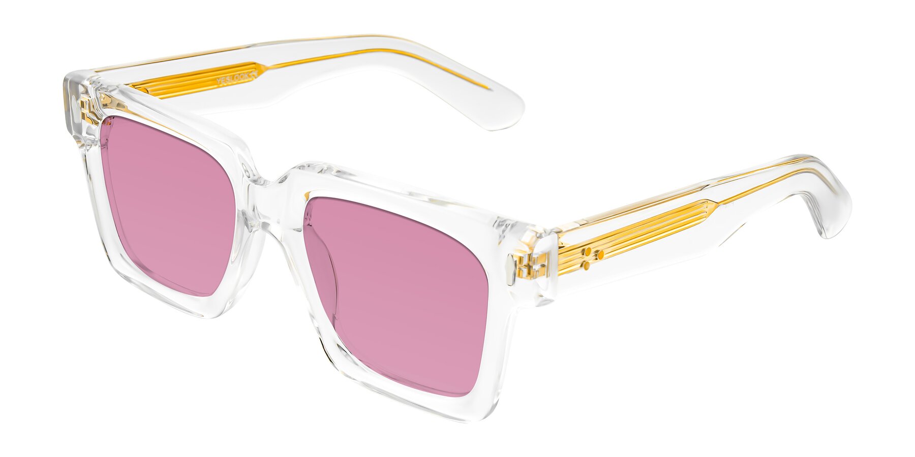 Angle of Phamn in Clear with Medium Wine Tinted Lenses
