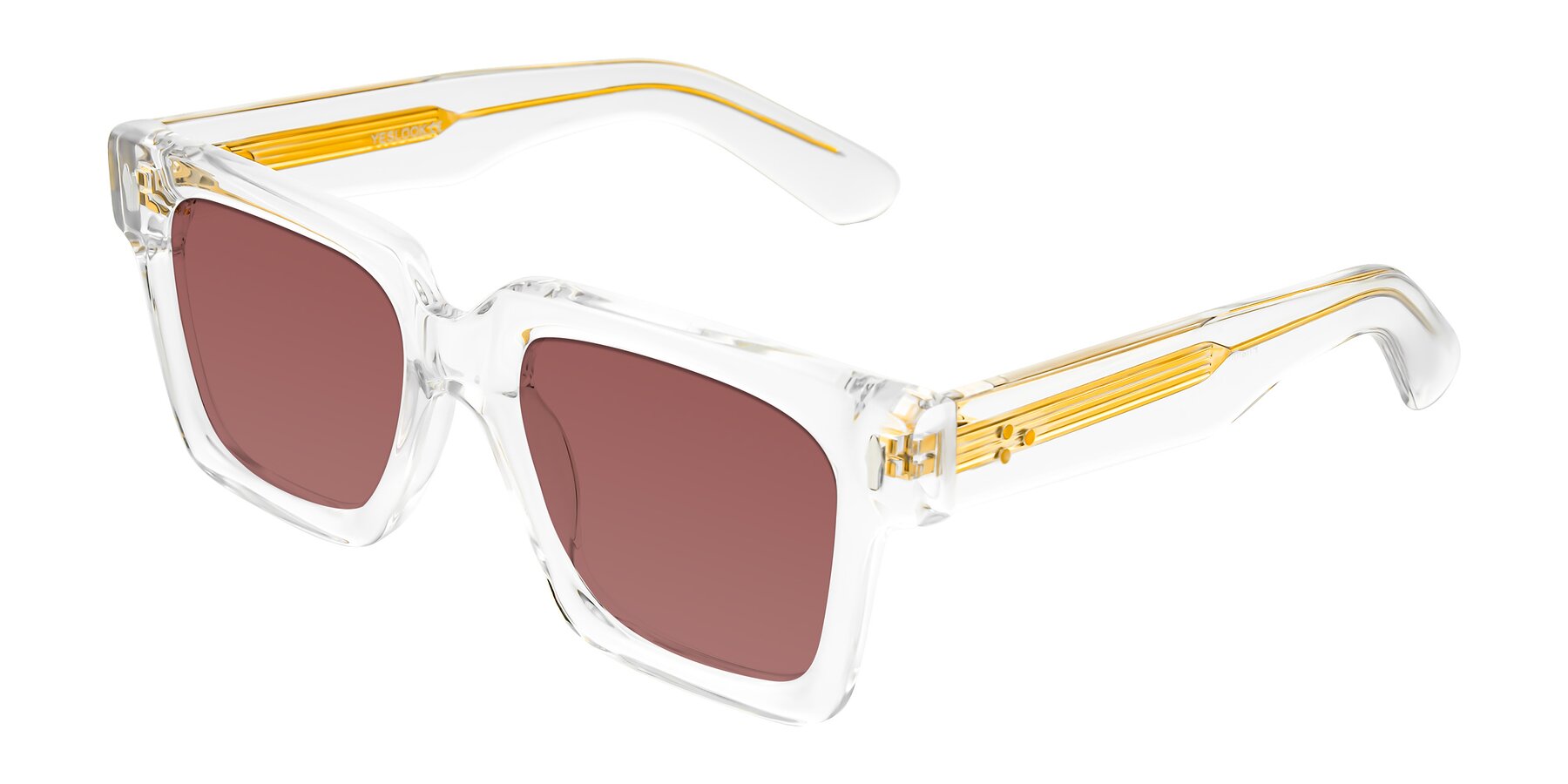 Angle of Phamn in Clear with Garnet Tinted Lenses