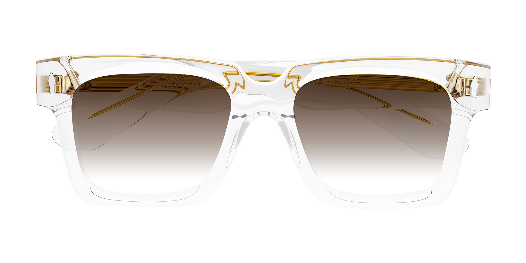 Folded Front of Phamn in Clear with Brown Gradient Lenses