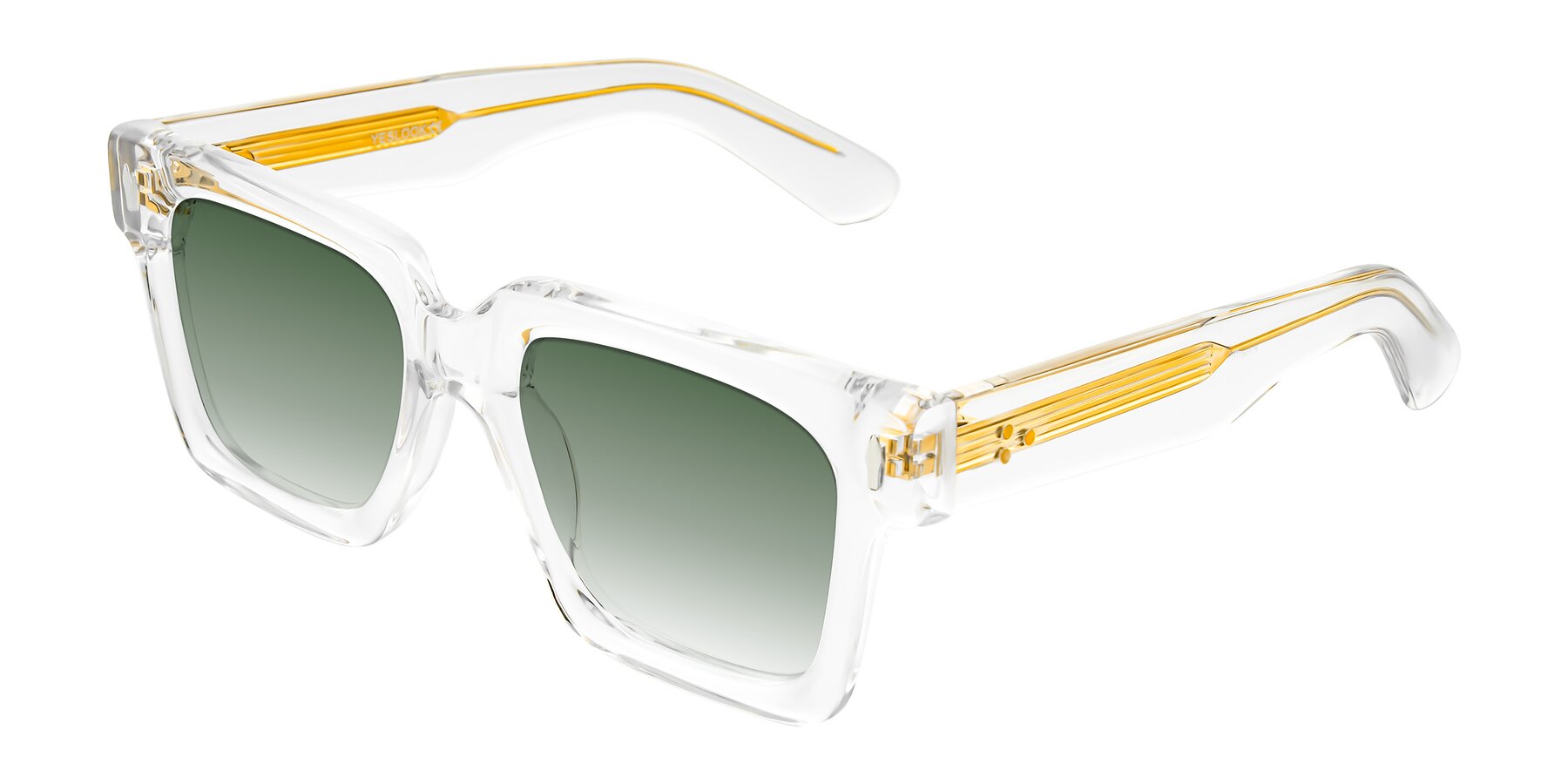 Angle of Phamn in Clear with Green Gradient Lenses