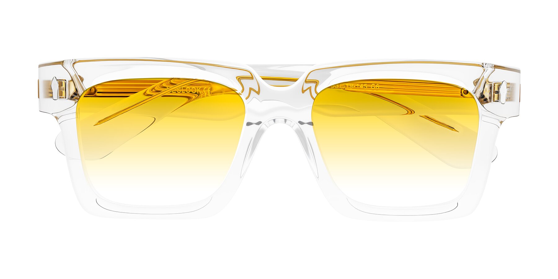 Folded Front of Phamn in Clear with Yellow Gradient Lenses