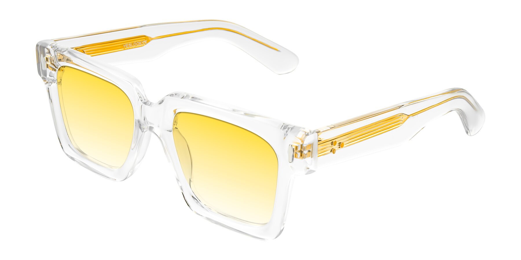 Angle of Phamn in Clear with Yellow Gradient Lenses