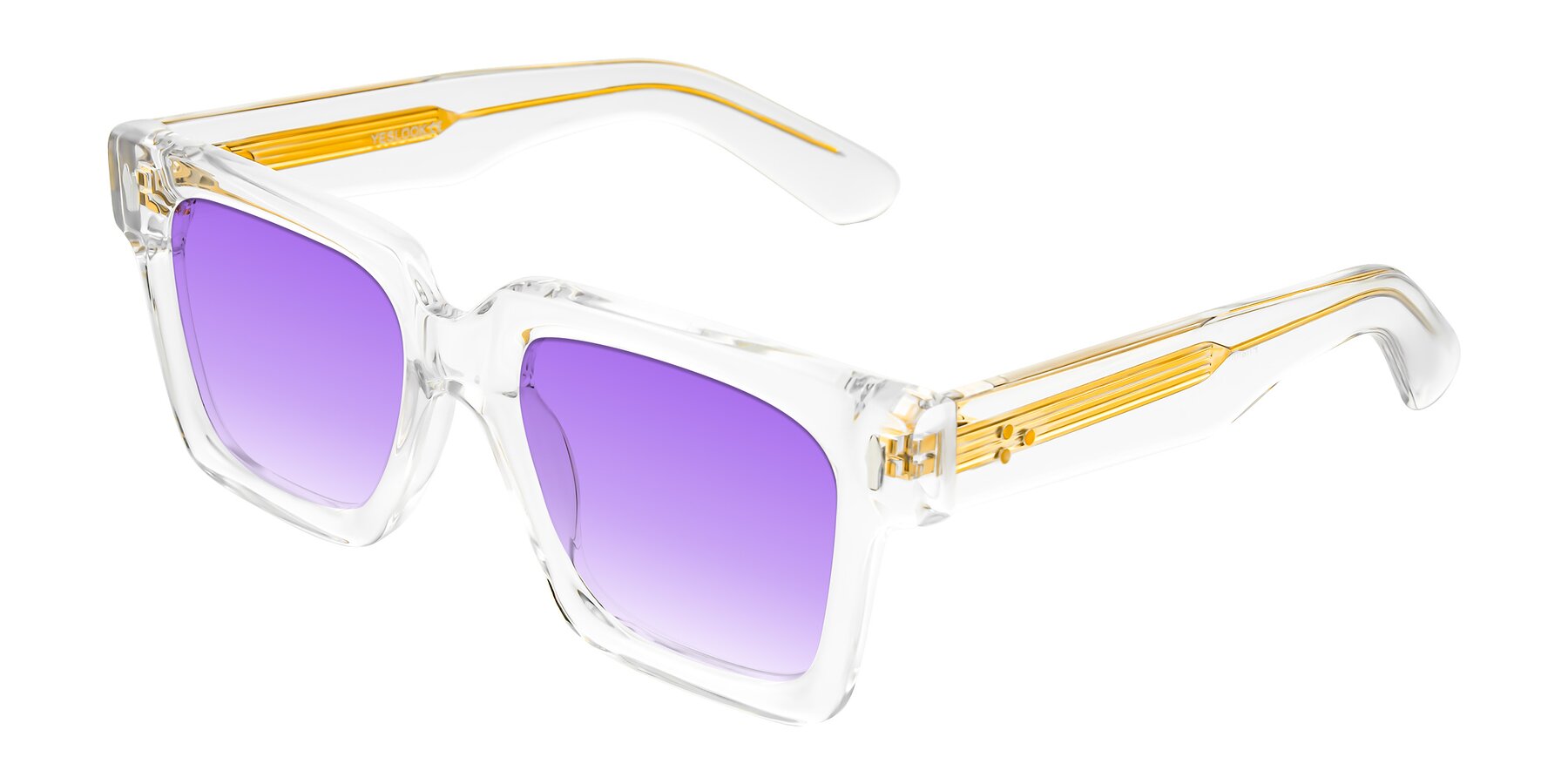 Angle of Phamn in Clear with Purple Gradient Lenses