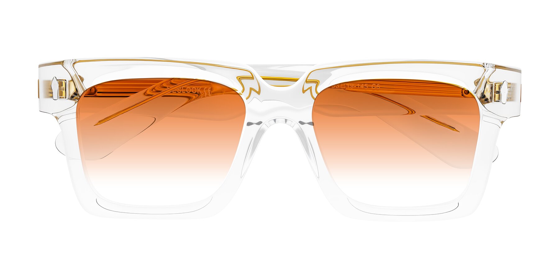 Folded Front of Phamn in Clear with Orange Gradient Lenses