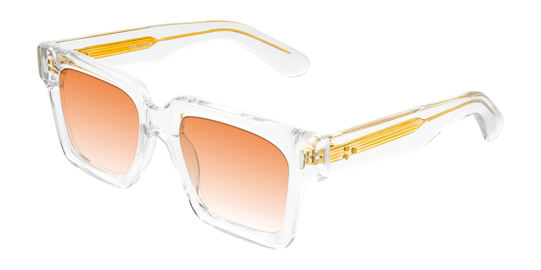 Angle of Phamn in Clear with Orange Gradient Lenses