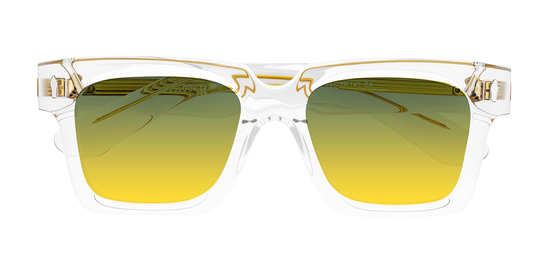 Folded Front of Phamn in Clear with Green / Yellow Gradient Lenses