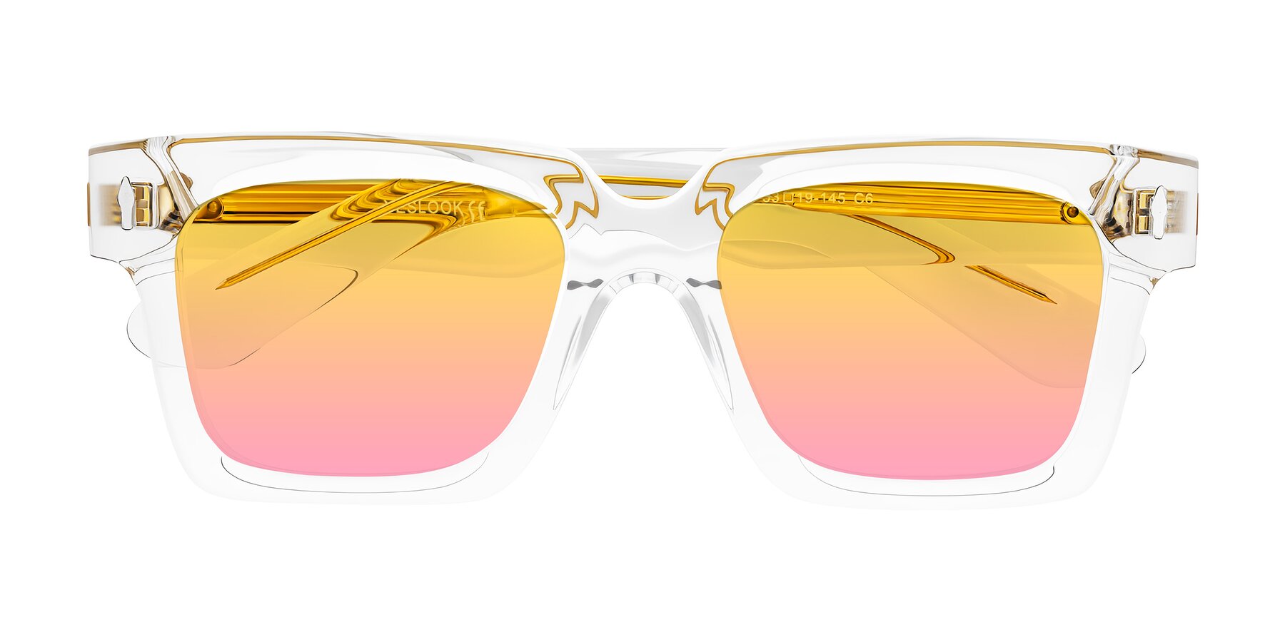 Folded Front of Phamn in Clear with Yellow / Pink Gradient Lenses
