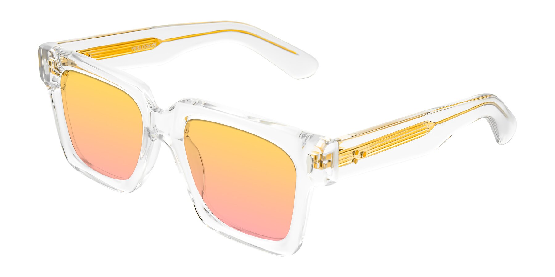 Angle of Phamn in Clear with Yellow / Pink Gradient Lenses