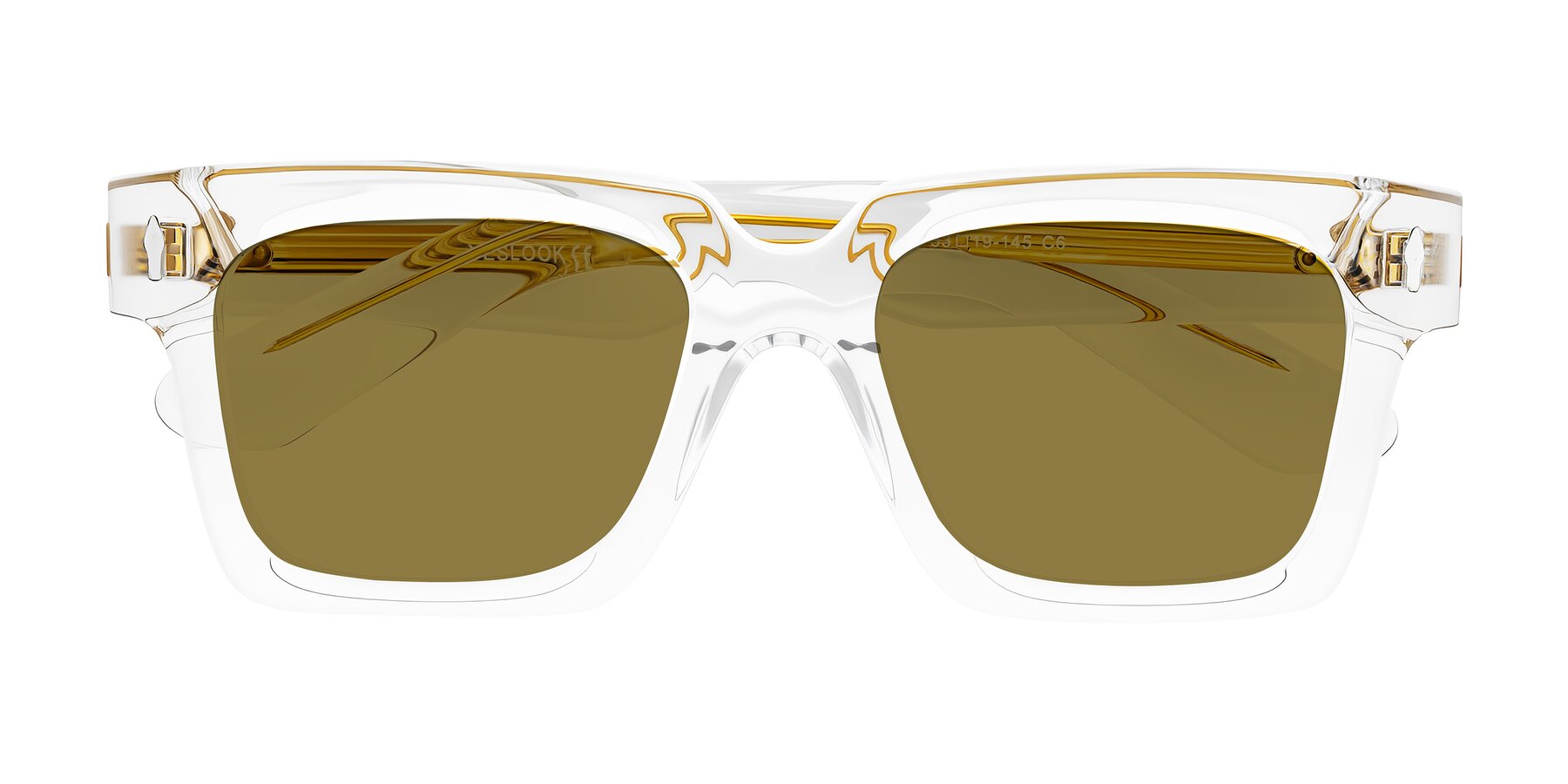 Folded Front of Phamn in Clear with Brown Polarized Lenses