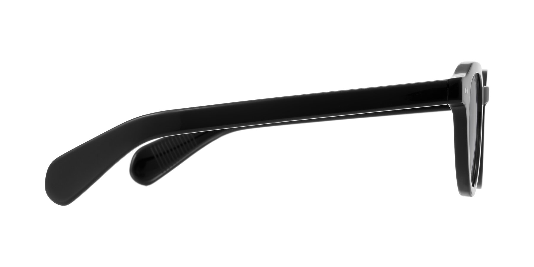 Side of Rohamn in Black with Light Gray Tinted Lenses