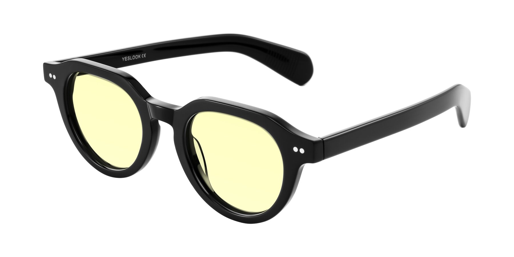 Angle of Rohamn in Black with Light Yellow Tinted Lenses