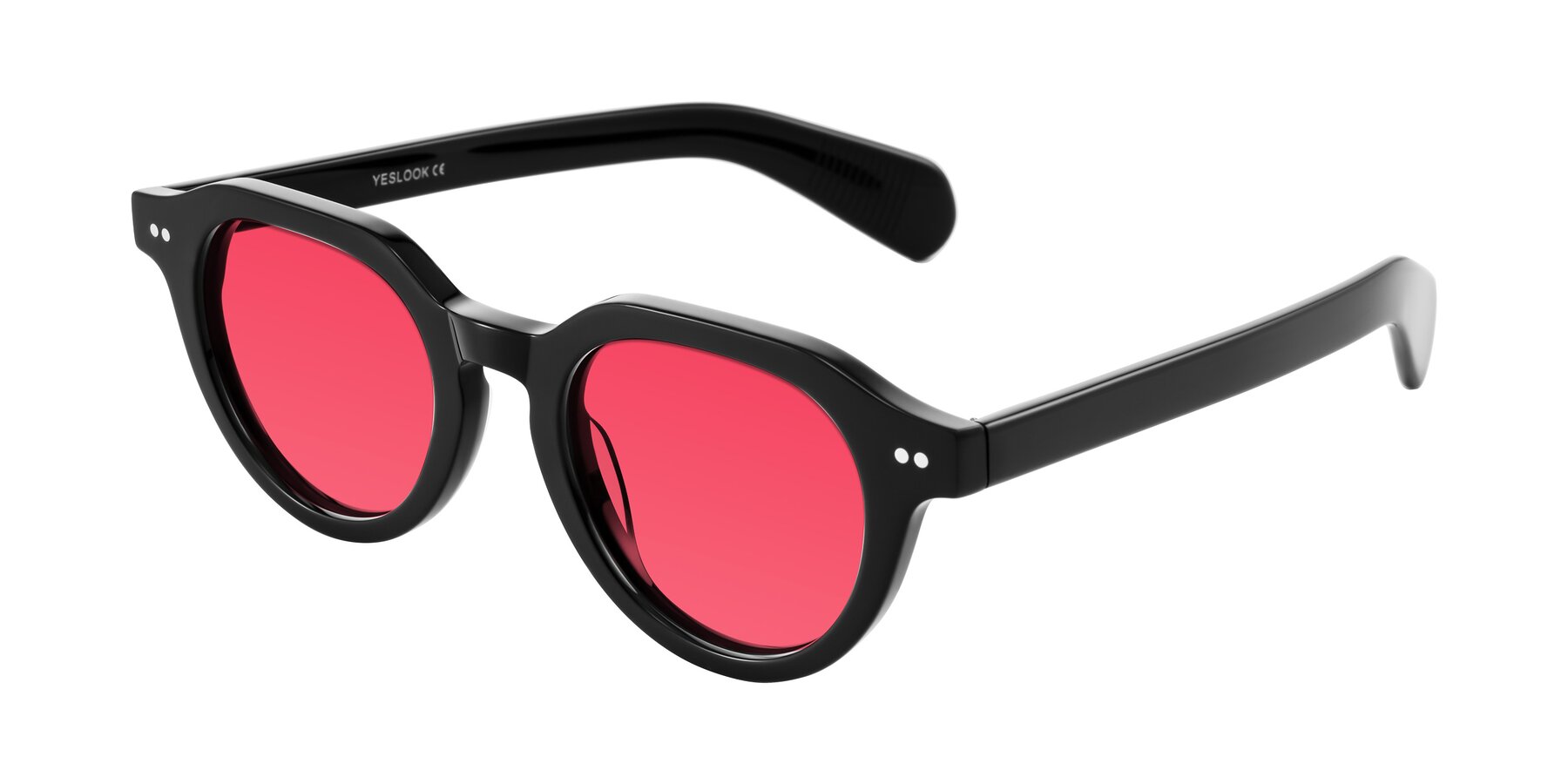 Angle of Rohamn in Black with Red Tinted Lenses