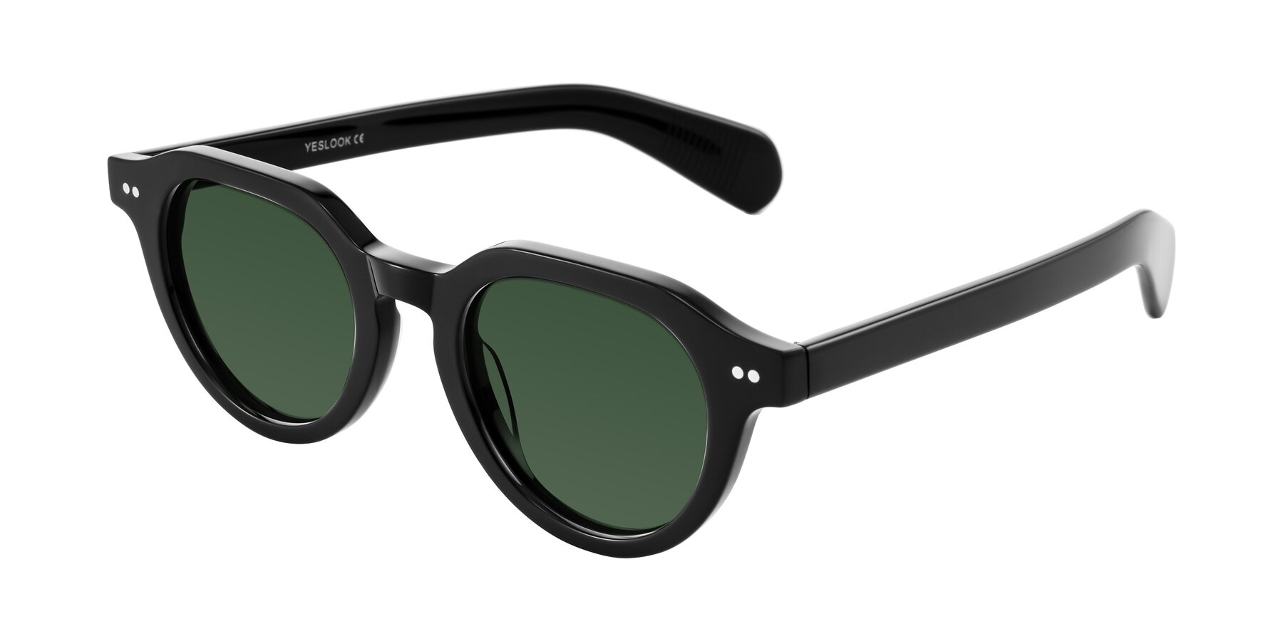 Angle of Rohamn in Black with Green Tinted Lenses