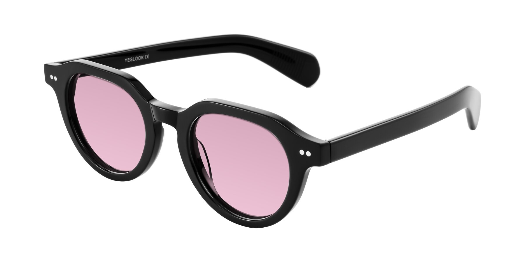 Angle of Rohamn in Black with Light Wine Tinted Lenses