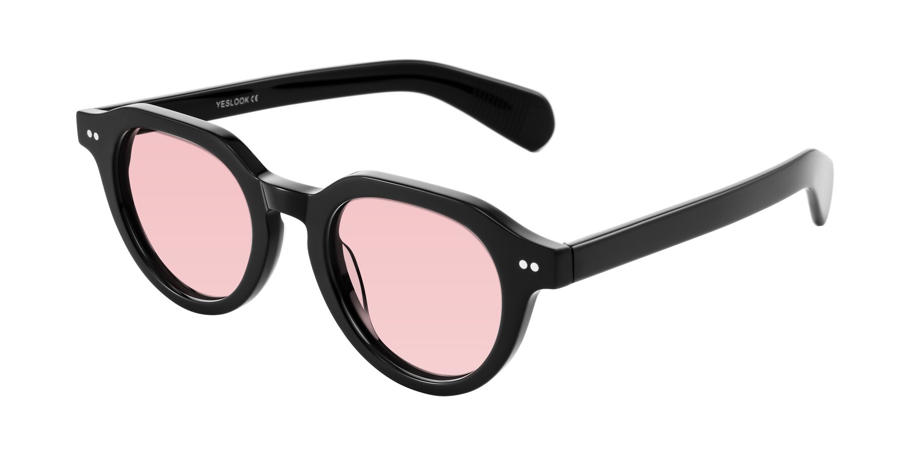 Angle of Rohamn in Black with Light Garnet Tinted Lenses