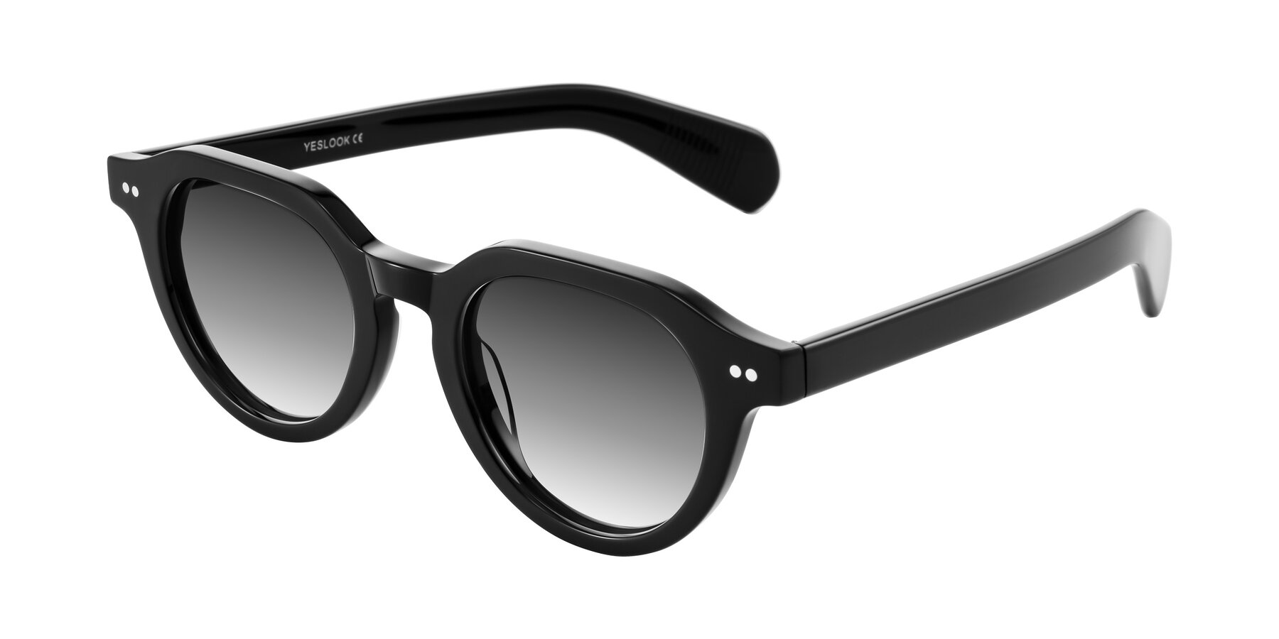 Angle of Rohamn in Black with Gray Gradient Lenses