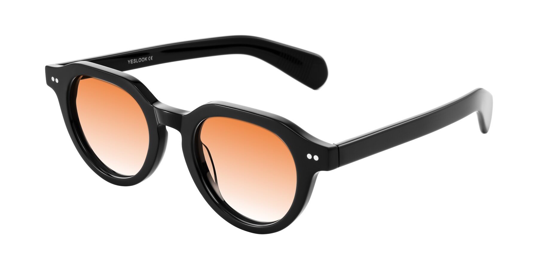 Angle of Rohamn in Black with Orange Gradient Lenses
