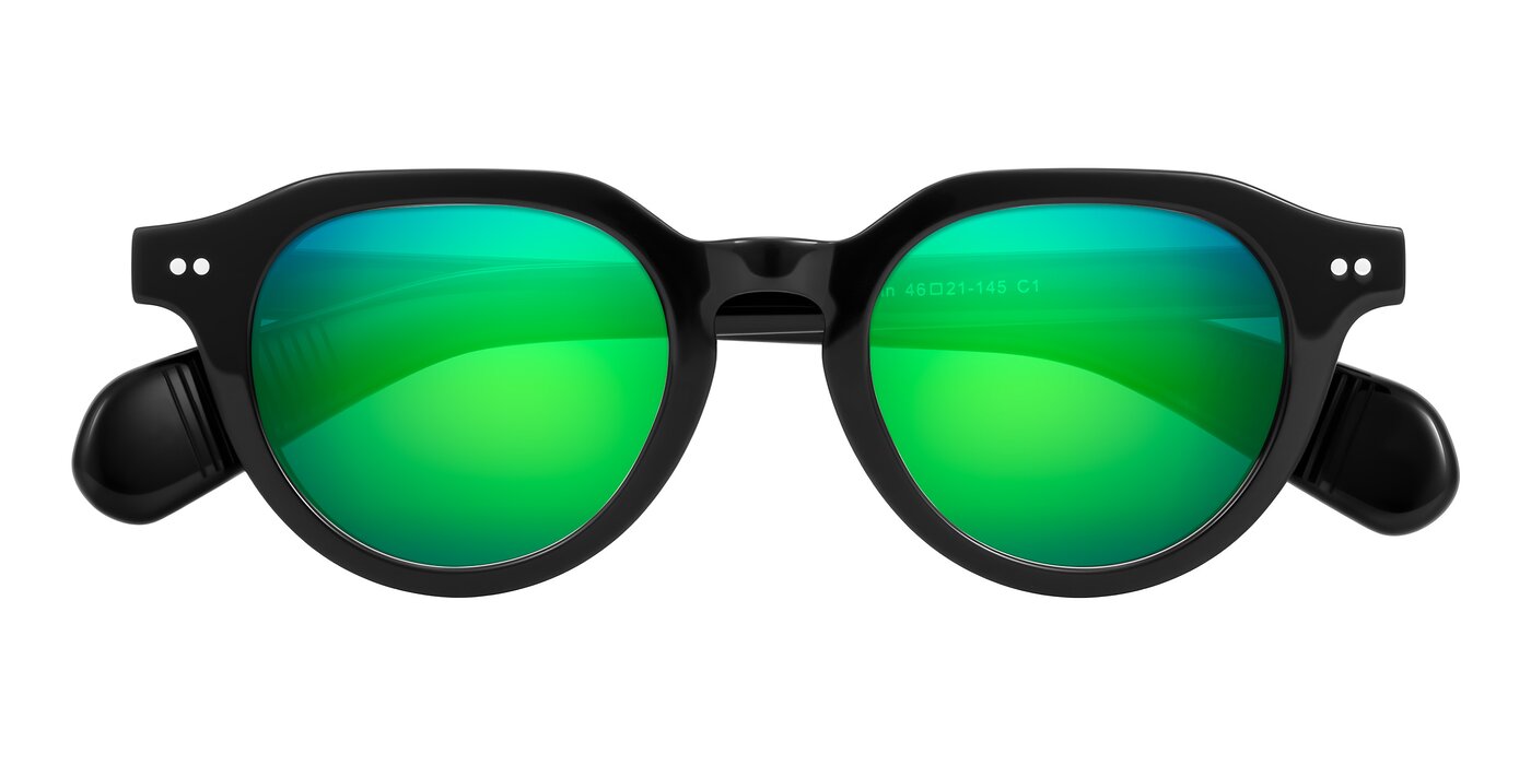 Rohamn - Black Flash Mirrored Sunglasses
