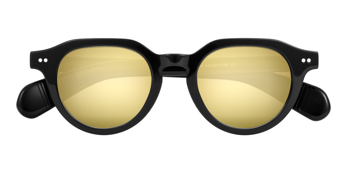 Rohamn - Black Flash Mirrored Sunglasses