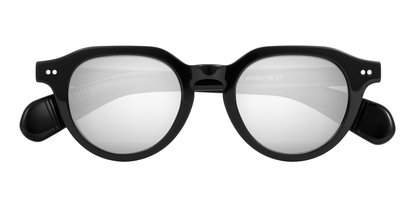 Rohamn - Black Flash Mirrored Sunglasses