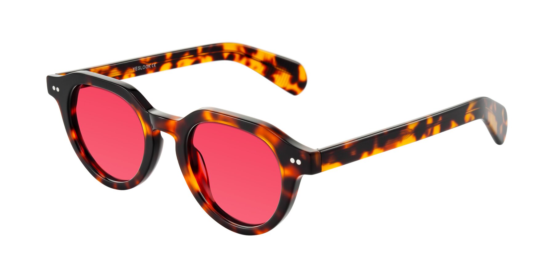 Angle of Rohamn in Tortoise with Red Tinted Lenses