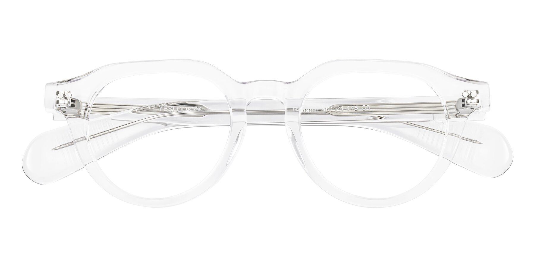 Folded Front of Rohamn in Clear with Clear Eyeglass Lenses