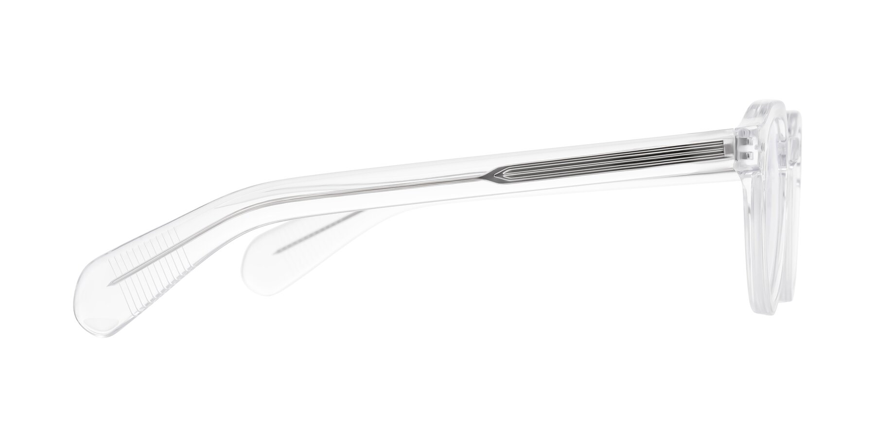 Side of Rohamn in Clear with Clear Eyeglass Lenses