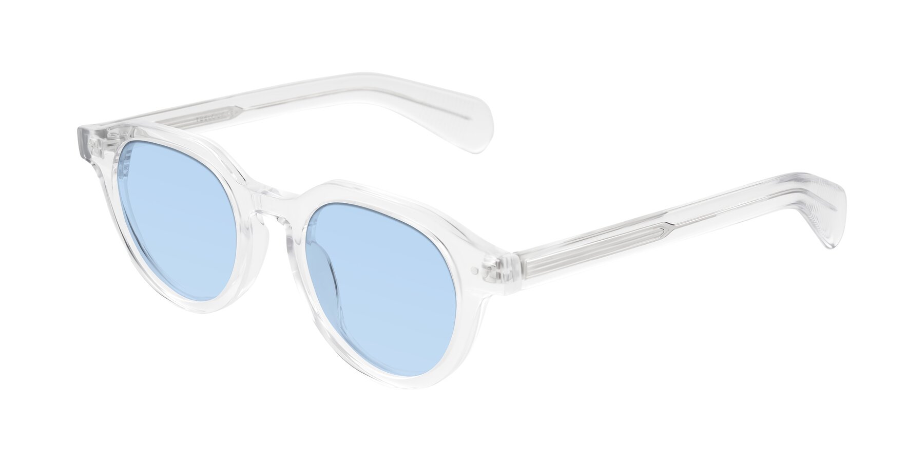 Angle of Rohamn in Clear with Light Blue Tinted Lenses