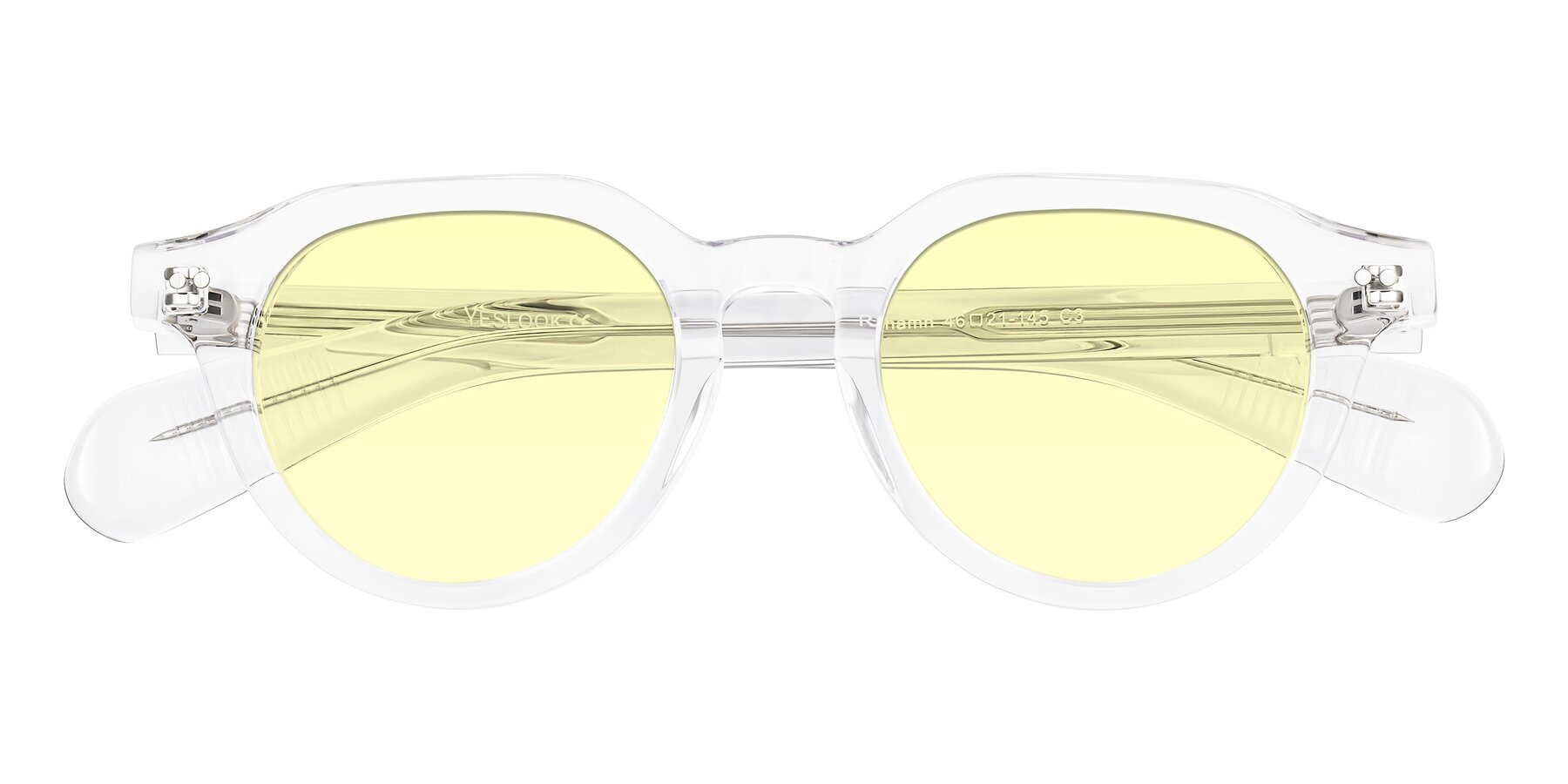 Folded Front of Rohamn in Clear with Light Yellow Tinted Lenses