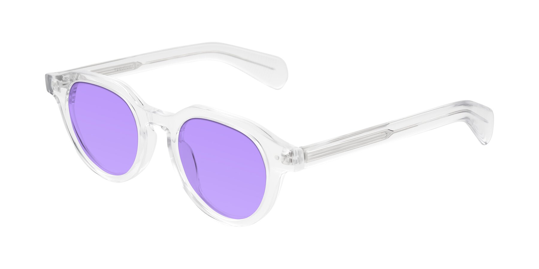 Angle of Rohamn in Clear with Medium Purple Tinted Lenses