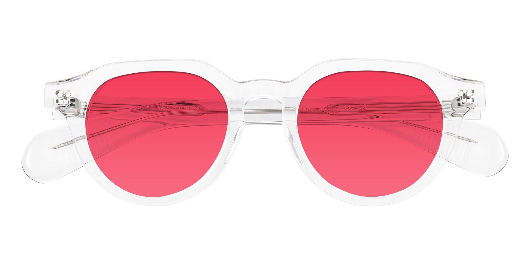 Folded Front of Rohamn in Clear with Red Tinted Lenses