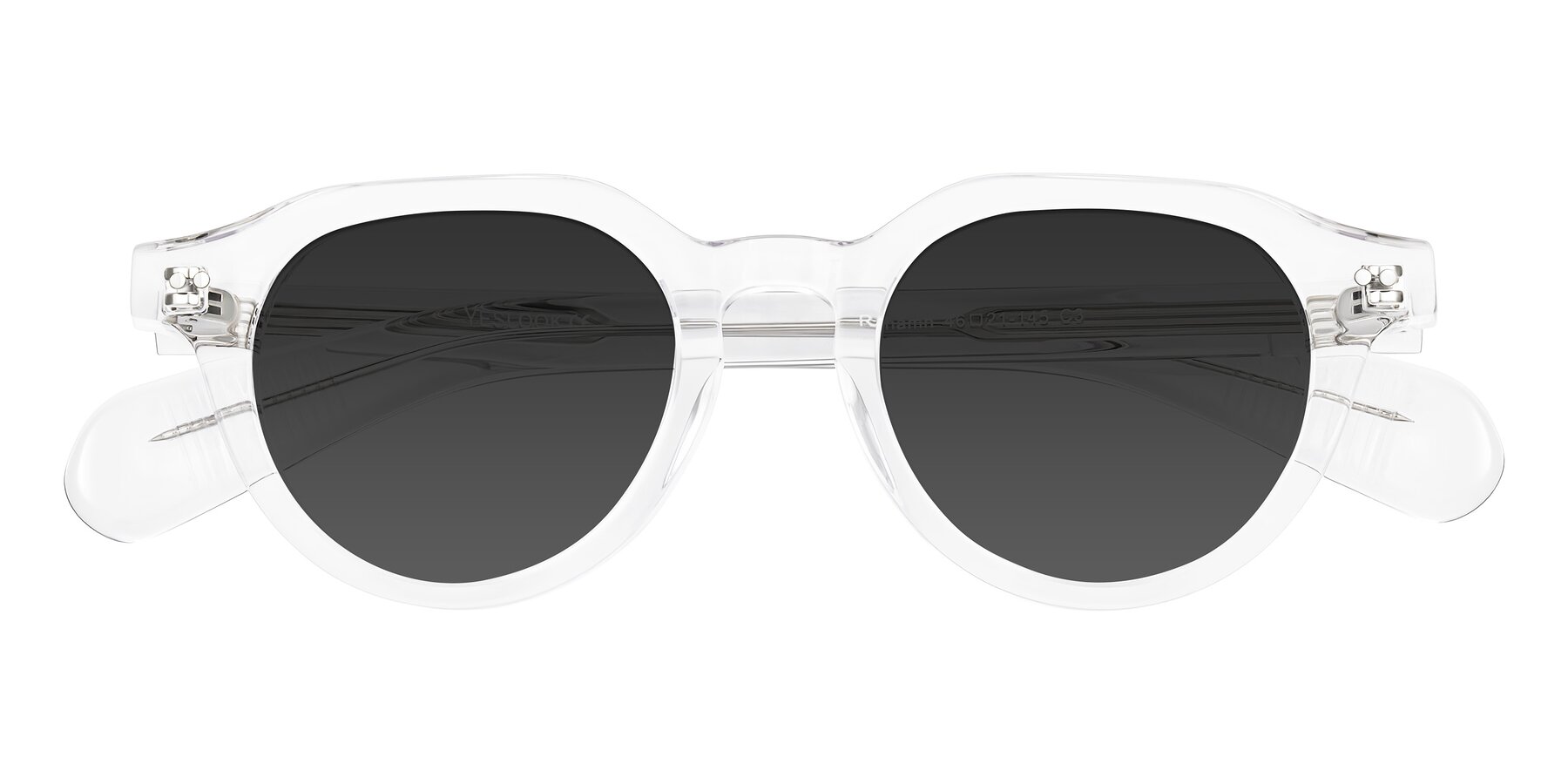 Folded Front of Rohamn in Clear with Gray Tinted Lenses