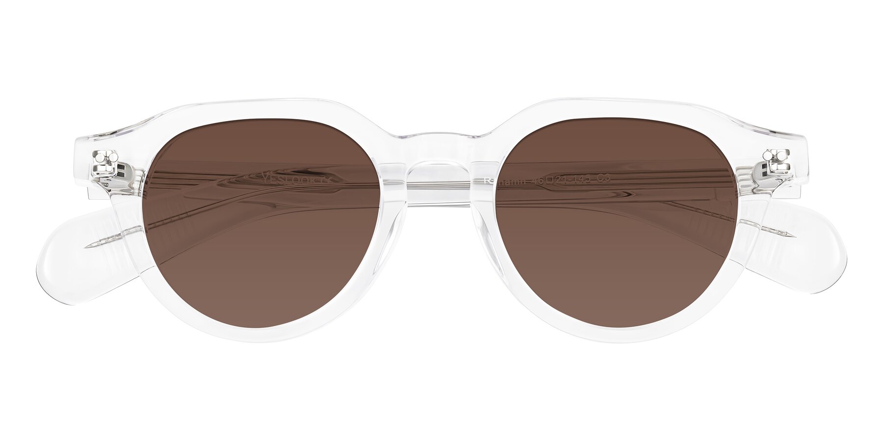 Folded Front of Rohamn in Clear with Brown Tinted Lenses