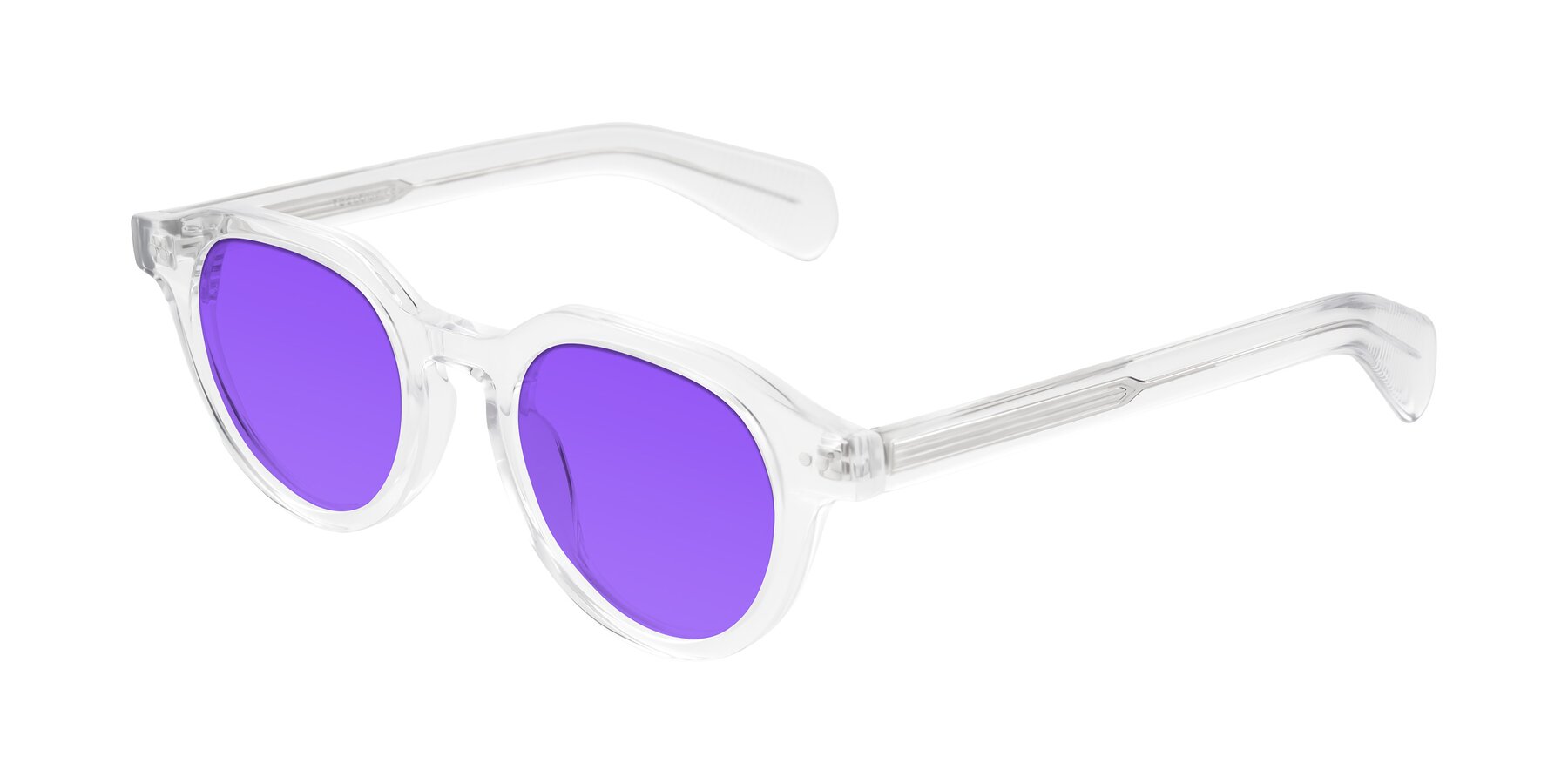 Angle of Rohamn in Clear with Purple Tinted Lenses