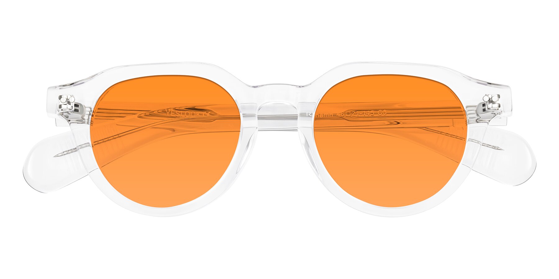 Folded Front of Rohamn in Clear with Orange Tinted Lenses