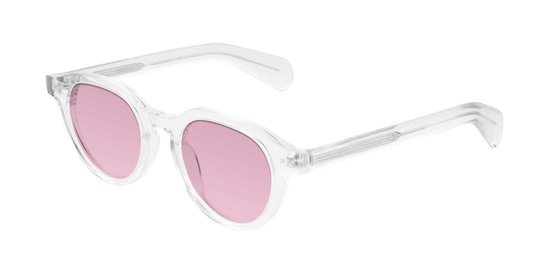 Angle of Rohamn in Clear with Light Wine Tinted Lenses