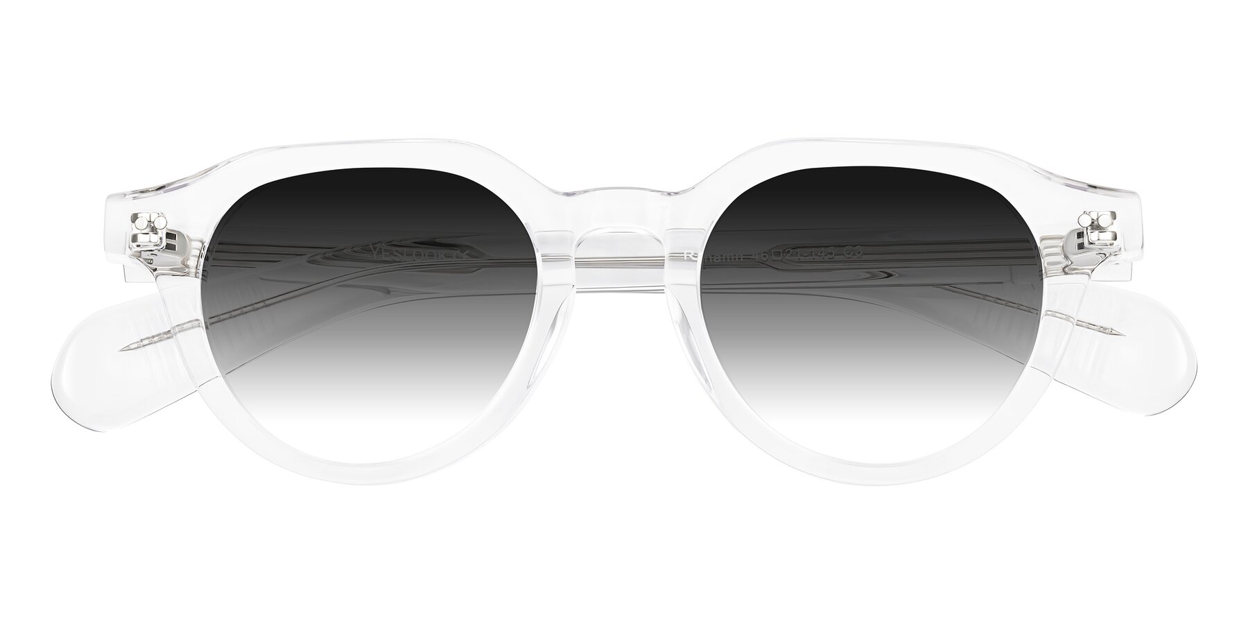 Folded Front of Rohamn in Clear with Gray Gradient Lenses