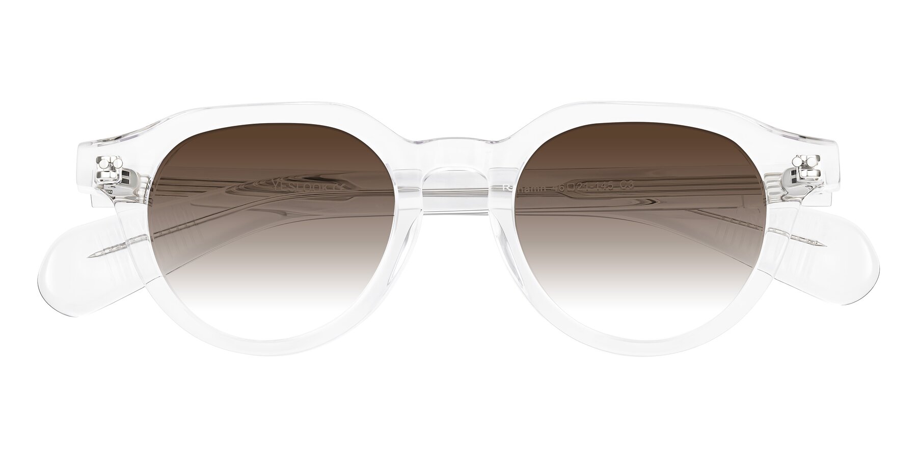 Folded Front of Rohamn in Clear with Brown Gradient Lenses